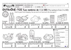 Math worksheets mental worksheet 2nd grade b6ans best 5 maths free free worksheets for ratio word problems FRENCH KS2 -Level 3 - KS3 (Year 7): Numbers 1 -100/ Food ...