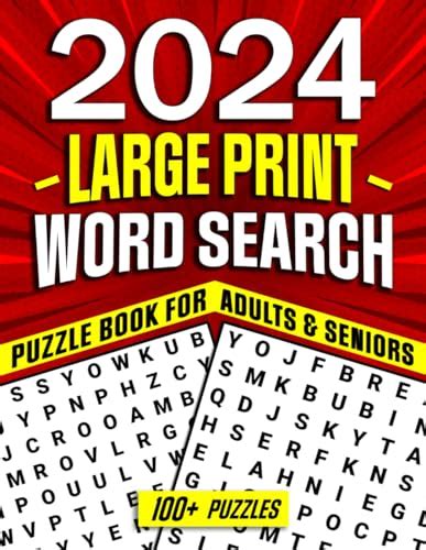 2024 Large Print Word Search Puzzle Book For Adults And Seniors 100