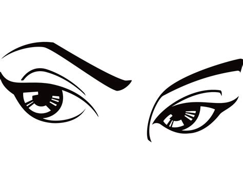 女性の目のイラスト