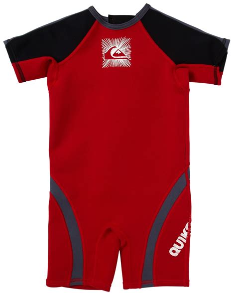 Quiksilver Syncro Wetsuit Boys Toddler Springsuit 15mm Red Black