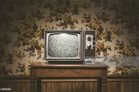 Retro Television And Wallpaper High Res Stock Photo Getty Images