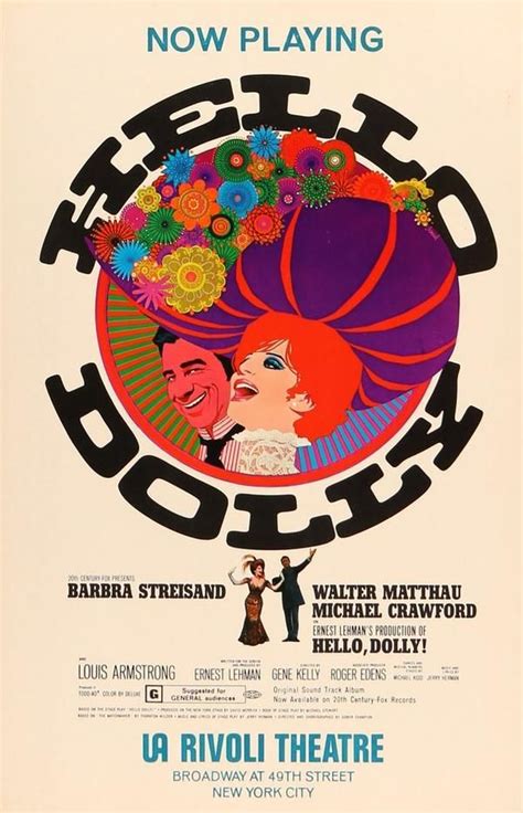 Hello Dolly 1969 Broadway Posters Movie Posters Vintage Movie