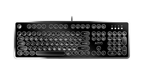 Azio Mk Retro Usb Typewriter Inspired Mechanical Keyboard Blue Switches
