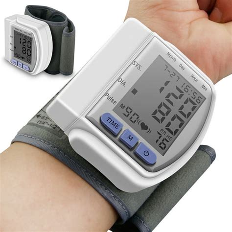 Automatic Wrist Blood Pressure Monitor Bp Cuff Gauge Heart Rate Machine