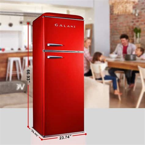 Galanz Cu Ft Top Freezer Retro Refrigerator With Dual Door