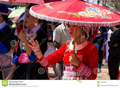 Vientiane Capital, Laos - November 2017: Hmong Girl Wearing The Hmong ...