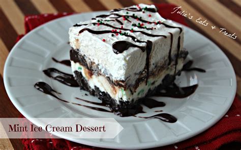 The most common ice cream desserts material is glass. Mint Ice Cream Dessert - Julie's Eats & Treats