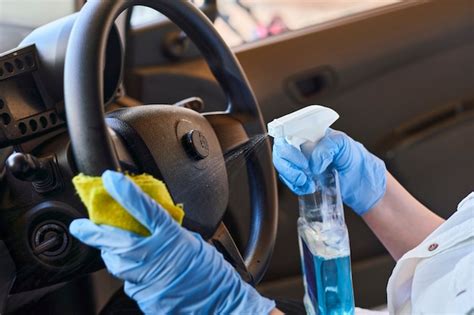 Premium Photo Car Disinfecting Service Cleansing Car Interior And