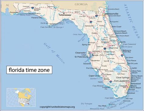 Florida Time Zone Map Map Of Florida Time Zones