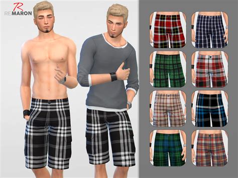 The Sims Resource Grid Shorts For Men