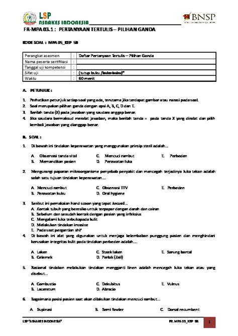 Soal uas kpt 1 (general koding). Contoh Soal Rekam Medis Dan Jawabannya - Contoh Soal Terbaru