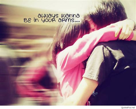 Cute Romantic Couples Hug With Quotes
