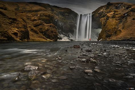 Hd Wallpaper Waterfalls Skógafoss Waterfall Iceland Spring
