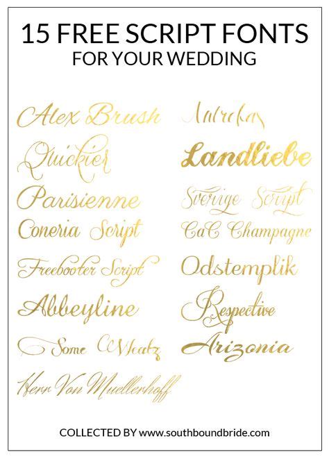 15 Free Script Fonts For Your Wedding Wedding Fonts Fonts Essay
