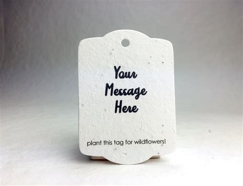Custom Personalized Seed Paper Tags 325 Wide By Etsy