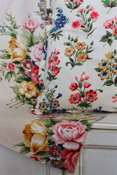 The cover and shams are decorated with a tufted scrolling, floral pattern that adds dimension and texture to your space. the linen garden | Vintage floral fabric, Vintage floral pattern, Shop wallpaper