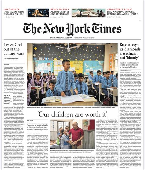 The Day Manish Sisodias Photo Appeared On Front Page Of New York Times