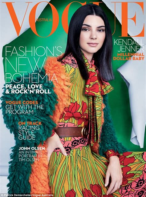 Kendall Jenner Sports A Black And Grey Wig On The Cover Of Australian