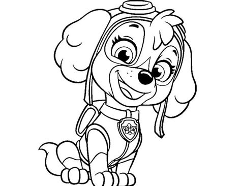 Adorable Paw Patrol Skye Coloring Page Free Printable Coloring Pages