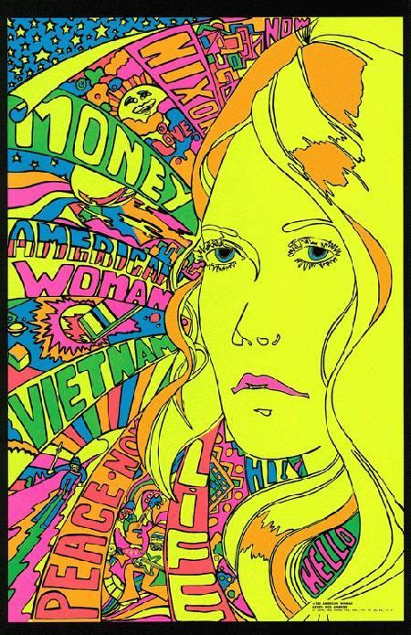 Qualità Professionale 1970 S American Hippy Liberation Peace Poster Vagabond Pin Up American