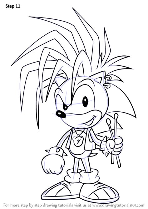 Learn How To Draw Manic The Hedgehog From Sonic The Hedgehog Sonic The