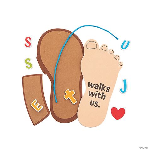 Jesus Walks With Us Sandal Craft Kit Makes 12 Oriental Trading