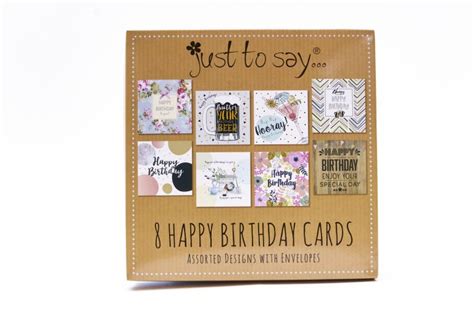8 Adult Birthday Cards In Keepsake Box Bookstation