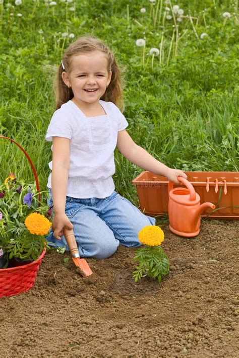 Little Girl Gardening Stock Photography Image 14320532