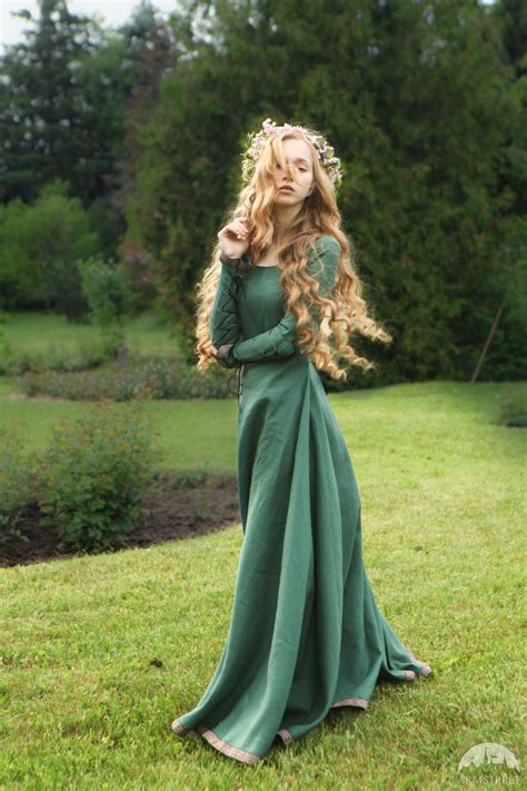 Elysande Linen Dress Women Secret Dress Medieval Fashion