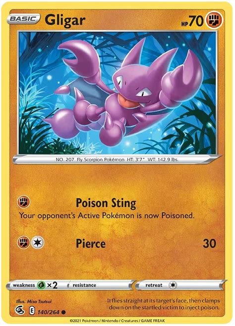 Gligar Fusion Strike 140 Pokemon Card