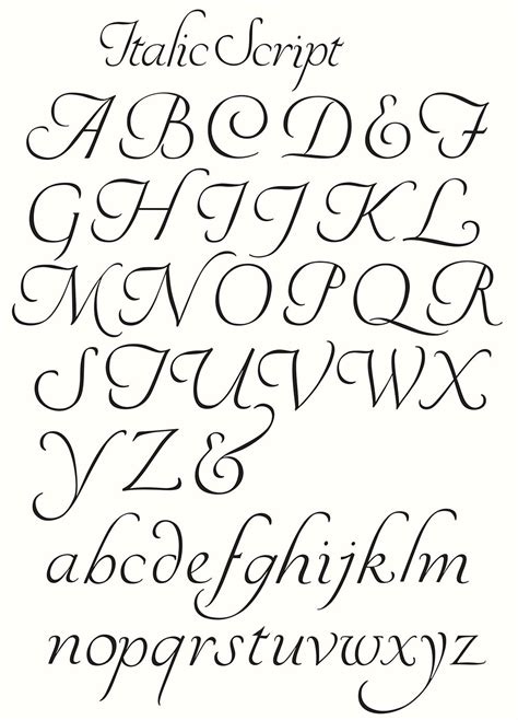 Clipart Alphabet Clipart Letters Italic Script Letters Vector Alphabet Uppercase Lowercase