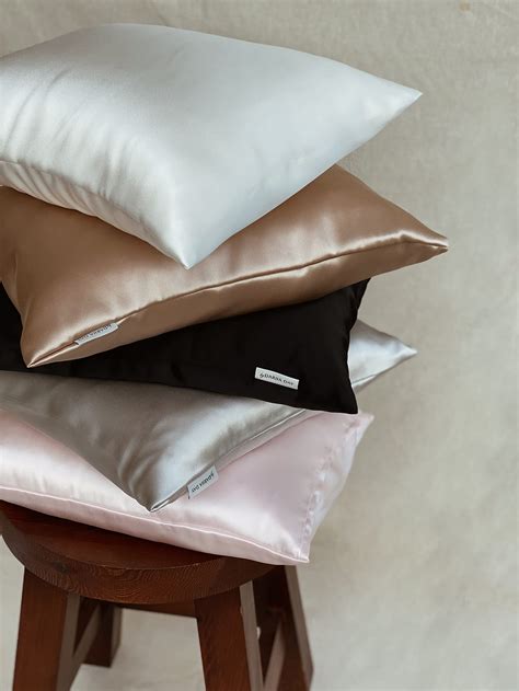 Pure Silk Pillow In Powder White By Dariiaday