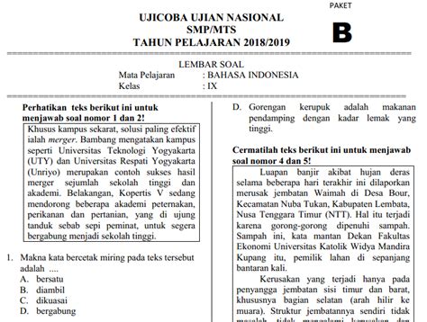 Review contoh soal bahasa indonesia. Menarik Soal Tes Diagnostik Bahasa Indonesia Smp, Paling Seru!