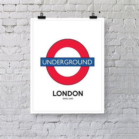 London Underground City Poster Print Illustration Print Premium Wall