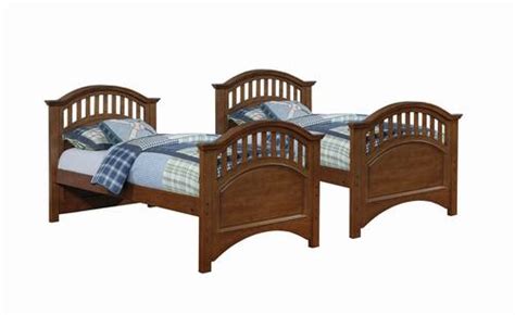 Halsted Casual Walnut Twin Over Full Bunk Bed By Coaster