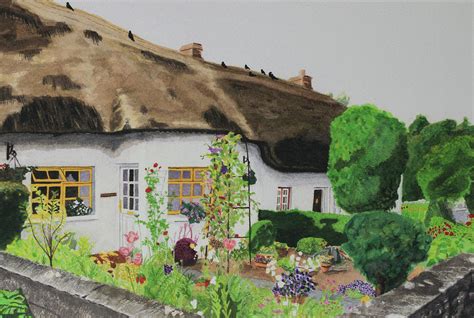 Irish Cottage Painting By Bonnie Funk Fine Art America