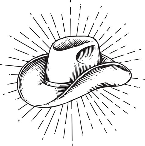 Cowboy Hat Hand Drawn Style 2850673 Vector Art At Vecteezy
