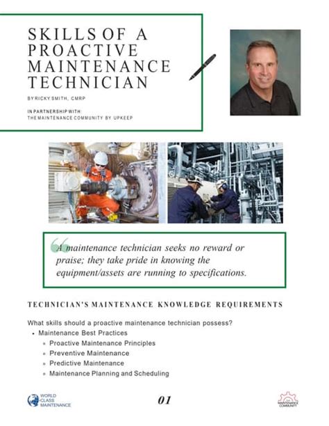 Maintenance Craft Skill Maturity Matrix