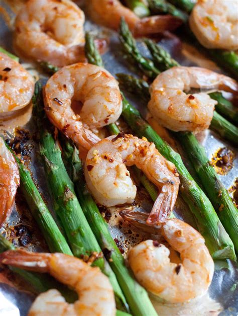 Sheet Pan Shrimp And Asparagus Served From Scratch