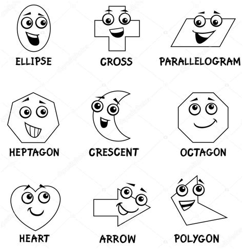 Los dibujos para colorear son especialmente adecuados para su uso en el colegio durante todo el año. Dibujos: con figuras geometricas en blanco y negro ...