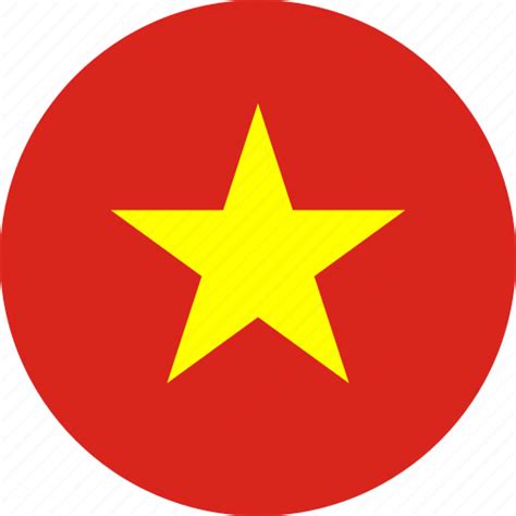 Circle Circular Country Flag Flag Of Vietnam Flags National