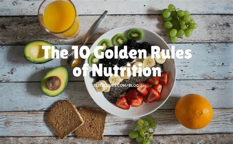 The Golden Rules Of Nutrition Elite Sports Clubs