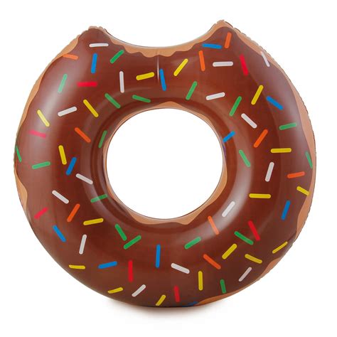 Gourmet Chocolate Doughnut Inflatable Pool Tube Blue Wave Products