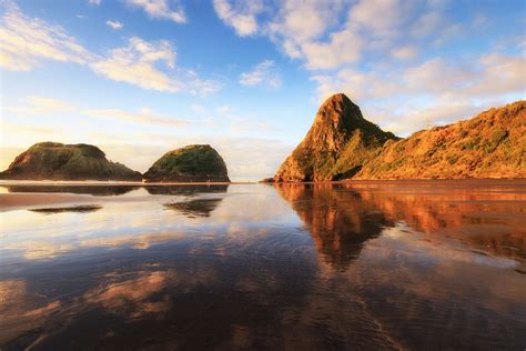 Back Beach Reflections New Plymouth Chris Gin Photography