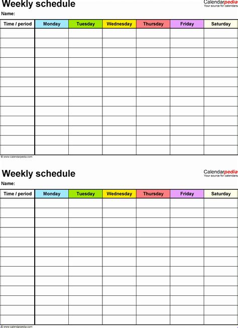 6 Rota Template Excel Excel Templates