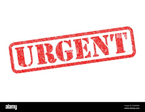 Urgent Red Rubber Stamp Over A White Background Stock Photo Alamy