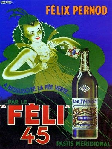 Vintage Pernod Poster Green Fairy Absinthe Absinthe Art Absinthe