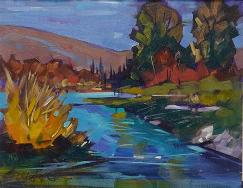 Autumn Stream Oil 8x10 Brian Buckrell