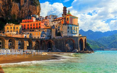Other Amalfi Coast Italy Houses Oceans Clouds Buildings Architecture