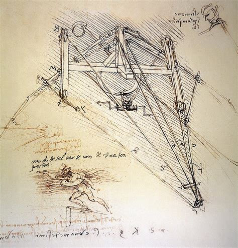 Ornithopter Drawing By Leonardo Da Vinci Fine Art America